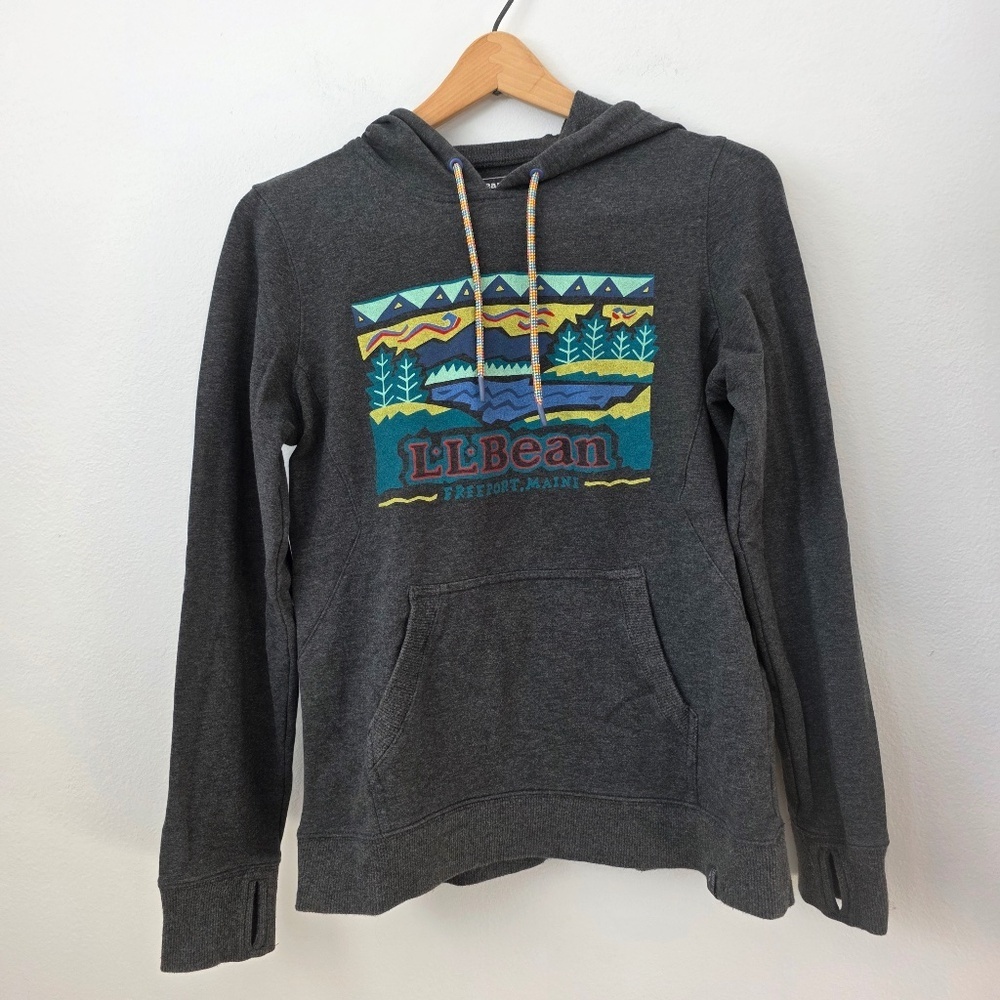 LL Bean Women's Cozy Camp Hoodie with Retro Logo - XS